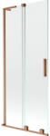 Mexen Velar L kádparaván 2-paneles tolóajtóval, 85 x 150 cm, átlátszó, kefélt réz - 896-085-003-01-65 (896-085-003-01-65)
