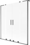 Mexen Velar L Duo kádparaván 2-szárnyú tolóajtós 140 x 150 cm, zúzalék, szálcsiszolt gun gray - 896-140-003-32-66 (896-140-003-32-66)