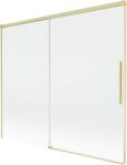 Mexen Rox dupla tolóajtós fürdőfüggöny 180 x 150 cm, átlátszó, arany matt - 8C9-180-001-55-00 (8C9-180-001-55-00)