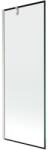 Mexen Next kádparaván 1-szárnyú 70 x 150 cm, fekete keret, kefe nikiel - 895-070-000-00-70-97 (895-070-000-00-70-97)