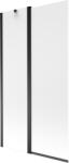 Mexen Flip 2-szárnyú fürdőkád paraván 100 x 150 cm, fagyos, fekete - 894-100-101-70-30 (894-100-101-70-30)