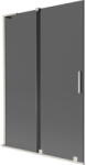 Mexen Velar L kádparaván 2-szárnyú tolóajtós 120 x 150 cm, grafit, csiszolt nikkel - 896-120-003-41-97 (896-120-003-41-97)