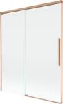 Mexen Rox kádparaván 2-szárnyú toló 140 x 150 cm, átlátszó, kefélt réz - 8C9-140-001-65-00 (8C9-140-001-65-00)