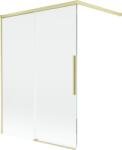 Mexen Rox kétszárnyú toló kádparaván 120 x 150 cm, átlátszó, arany szálcsiszolt - 8C9-120-003-55-00 (8C9-120-003-55-00)
