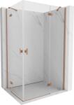 Mexen Mist-H Duo nyitható zuhanykabin jobb 90 x 110 cm, átlátszó, kefe bronz - 8A5-090L-110P-65-00 (8A5-090L-110P-65-00)