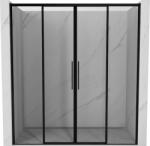 Mexen Rox Duo tolóajtós zuhanyajtók 180 cm, fekete keret, fekete - 8C2-180-002-70-70 (8C2-180-002-70-70)