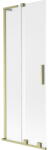 Mexen Velar L kádparaván 2-szárnyas toló 70 x 150 cm, fagyott, arany kefe - 896-070-003-31-55 (896-070-003-31-55)