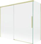 Mexen Rox 2-szárnyas toló zuhanyfüggöny 180 + 80 x 150 cm, átlátszó, arany szálcsiszolt - 8C9-180-080-55-00 (8C9-180-080-55-00)