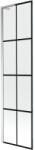 Mexen Next L fürdőkád paraván 1-szárnyú 50 x 150 cm, fekete rács, króm - 895-050-000-03-77-01 (895-050-000-03-77-01)