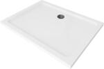 Mexen Flat slim téglalap alakú zuhanytálca 120 x 80 cm, fehér, fekete szifon - 40108012B (40108012B)