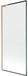 Mexen Next L fürdőkád paraván 1-szárnyú 80 x 150 cm, fekete keret, kefe hatású réz - 895-080-000-03-70-65 (895-080-000-03-70-65)