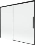 Mexen Rox 2-szárnyas, eltolható, 180 x 150 cm-es fürdőkádparaván, átlátszó, fekete - 8C9-180-001-70-00 (8C9-180-001-70-00)