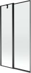 Mexen Flip 2 szárnyas zuhanyfal 100 x 150 cm, fekete keret, fekete - 894-100-101-70-70 (894-100-101-70-70)