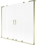 Mexen Velar L Duo kétszárnyú toló kádparaván 170 x 150 cm, derített, arany - 896-170-003-32-50 (896-170-003-32-50)