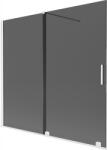 Mexen Velar kétszárnyú zuhanyfal, tolóajtós, 170 x 150 cm, grafit, fehér - 896-170-000-41-20 (896-170-000-41-20)