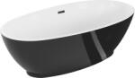 Mexen Bilbao szabadon álló kád 180 x 90 cm, fehér/fekete, fekete túlfolyó - 51311809075-70 (51311809075-70)