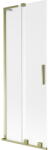 Mexen Velar L kádparaván 2-szárnyú toló 75 x 150 cm, fagyott, arany - 896-075-003-31-50 (896-075-003-31-50)