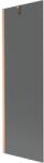 Mexen Next fürdőkád paraván 1-szárnyú 60 x 150 cm, grafit, kefélt réz - 895-060-000-00-40-65 (895-060-000-00-40-65)