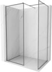 Mexen Kioto-F zuhanyfal Walk-in kerettel 125 x 110 cm, átlátszó 8 mm, gun metal - 800-125-202-04-95-110 (800-125-202-04-95-110)