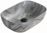Mexen Rita 45 x 32 cm-es mosdó, szürke kő - 21084593 (21084593)