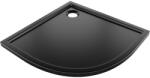 Mexen Flow félköríves slim zuhanytálca 90 x 90 cm, fekete matt - 46Q709090 (46Q709090)