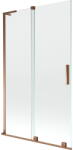 Mexen Velar L 2-paneles, tolóajtós kádparaván 110 x 150 cm, átlátszó, rózsaarany - 896-110-003-01-60 (896-110-003-01-60)