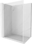 Mexen Kioto-F L Walk-in zuhanyfal kerettel 80 x 202 cm, átlátszó 8 mm, fehér - 800-080-174-20-00 (800-080-174-20-00)