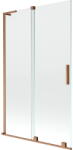 Mexen Velar L 2-szárnyú tolófürdőszobai paraván 110 x 150 cm, átlátszó, kefélt réz - 896-110-003-01-65 (896-110-003-01-65)