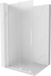Mexen Velar L zuhanyfal tolóajtóval Walk-in 120 x 200 cm, fagyott 8 mm, fehér - 871-120-003-33-20 (871-120-003-33-20)
