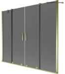 Mexen Velar Duo kétszárnyú toló kádparaván 200 x 150 cm, grafit, arany - 896-200-000-42-50 (896-200-000-42-50)