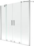 Mexen Velar Duo 2-szárnyú kádparaván tolóajtós 140 x 150 cm, átlátszó, króm - 896-140-000-02-01 (896-140-000-02-01)