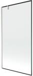 Mexen Next 1-szárnyú fürdőkádparaván 100 x 150 cm, fekete keret, selyemfényű nikkel - 895-100-000-00-70-97 (895-100-000-00-70-97)