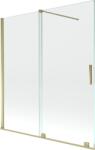 Mexen Velar 2 szárnyú toló fürdőkádparaván 150 x 150 cm, átlátszó, arany - 896-150-000-01-50 (896-150-000-01-50)