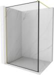Mexen Kioto Walk-in zuhanyfal 110 x 200 cm, fekete keret 8 mm, arany szálcsiszolt - 800-110-101-55-70 (800-110-101-55-70)