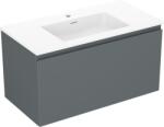 Mexen Orio 90 cm-es fürdőszobai szekrény Otis mosdókagylóval, 1 fiók, grafit matt/fehér matt - 91A10-09047-1-BF66-W18M01 (91A10-09047-1-BF66-W18M01)