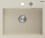 Mexen Oscar gránit mosogató 1-medencés 580 x 490 mm, bézs, króm szifon - 6519581000-69 (6519581000-69)