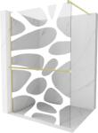 Mexen Kioto+ zuhanyfal polccal Walk-in 80 x 200 cm, fehér hullám, arany kefélt - 800-080-121-55-97 (800-080-121-55-97)