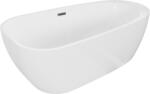 Mexen Giada szabadon álló kád 170 x 90 cm, fehér fényes, gun gray kefélt túlfolyó - 52741709000-66 (52741709000-66)