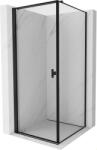 Mexen Mist-B zuhanykabin, balra nyíló, 70 x 70 cm, fekete keret, fekete - 8A2T-070-070-70-70-L (8A2T-070-070-70-70-L)