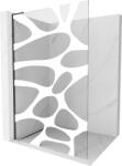 Mexen Kioto L zuhanyfal Walk-in 120 x 200 cm, fehér hullám, fekete - 800-120-103-70-97 (800-120-103-70-97)