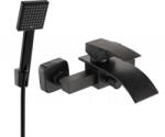 Mexen Aries R45 fürdőkád csaptelep zuhanyszettel, fekete - 74483R45-70 (74483R45-70)