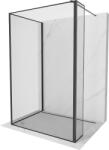 Mexen Kioto zuhanyfal Walk-in 90 x 80 x 40 cm, fekete keret, fekete - 800-090-080-221-70-70-040 (800-090-080-221-70-70-040)