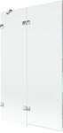 Mexen Lunar 2-szárnyú bal oldali fürdőkádparaván 110 x 150 cm, átlátszó, króm - 897-110-100-01-00-L (897-110-100-01-00-L)
