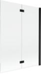 Mexen Mist 2-szárnyú jobboldali zuhanykabin 130 x 150 cm, átlátszó, fekete - 8A9-130-002-70-00-P (8A9-130-002-70-00-P)