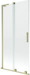 Mexen Velar L kádparaván 2-szárnyas tolóajtóval 90 x 150 cm, átlátszó, arany kefe - 896-090-003-01-55 (896-090-003-01-55)