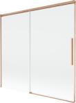 Mexen Rox kétszárnyú, eltolható fürdőszobai válaszfal 170 x 150 cm, átlátszó, kefe réz - 8C9-170-001-65-00 (8C9-170-001-65-00)