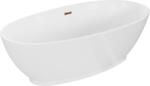 Mexen Bilbao szabadon álló kád 180 x 90 cm, fehér, túlfolyó rózsaarany - 51311809000-60 (51311809000-60)