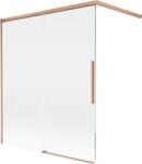 Mexen Rox 2-részes tolórendszerű fürdőszobai válaszfal 140 x 150 cm, átlátszó, kefélt réz - 8C9-140-003-65-00 (8C9-140-003-65-00)