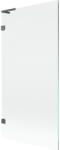 Mexen Lunar L, 1-szárnyú fürdőkád paraván 90 x 150 cm, átlátszó, fegyverszürke kefélt - 897L-090-000-66-00 (897L-090-000-66-00)