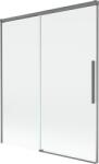 Mexen Rox 2-szárnyas tolóajtós fürdőszobai paraván, 140 x 150 cm, átlátszó, gun metal - 8C9-140-001-95-00 (8C9-140-001-95-00)